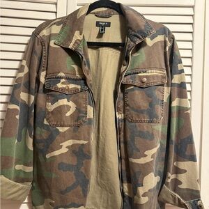 Forever 21 Camouflage Military Jacket
